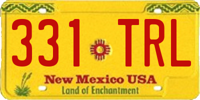 NM license plate 331TRL