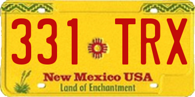 NM license plate 331TRX