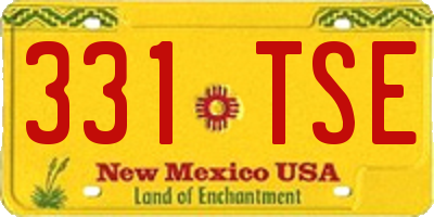 NM license plate 331TSE