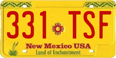 NM license plate 331TSF
