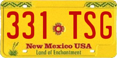 NM license plate 331TSG