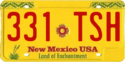 NM license plate 331TSH