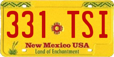 NM license plate 331TSI