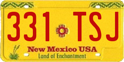 NM license plate 331TSJ