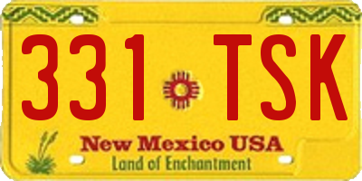NM license plate 331TSK