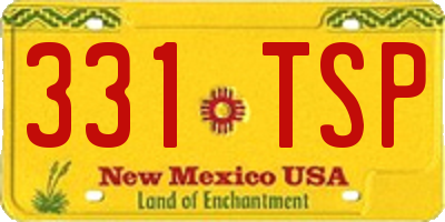 NM license plate 331TSP