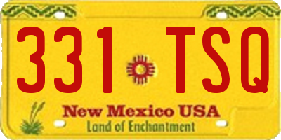 NM license plate 331TSQ