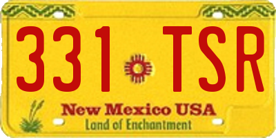 NM license plate 331TSR