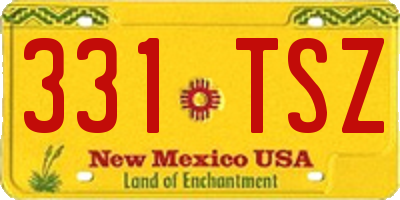 NM license plate 331TSZ