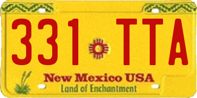NM license plate 331TTA