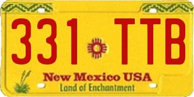 NM license plate 331TTB