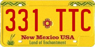 NM license plate 331TTC
