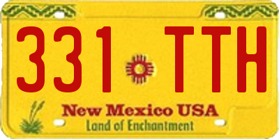 NM license plate 331TTH