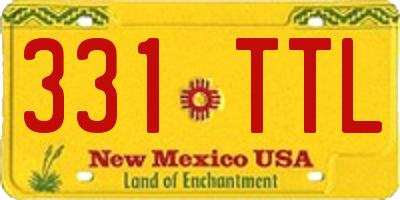 NM license plate 331TTL