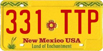 NM license plate 331TTP