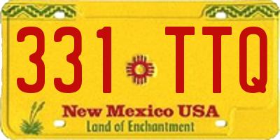 NM license plate 331TTQ