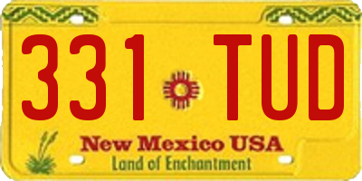 NM license plate 331TUD
