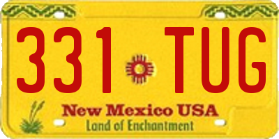 NM license plate 331TUG