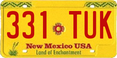 NM license plate 331TUK