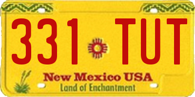 NM license plate 331TUT