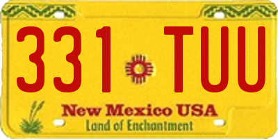 NM license plate 331TUU