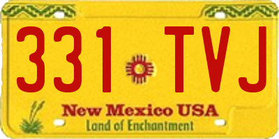 NM license plate 331TVJ