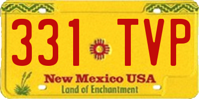 NM license plate 331TVP