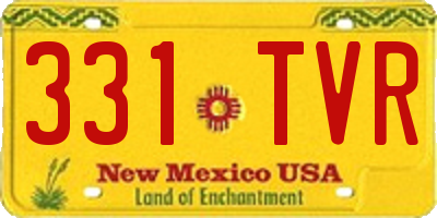 NM license plate 331TVR