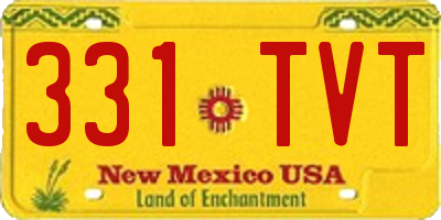 NM license plate 331TVT