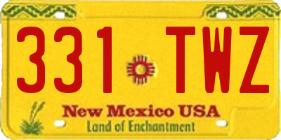 NM license plate 331TWZ