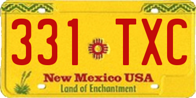 NM license plate 331TXC