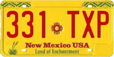 NM license plate 331TXP