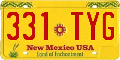 NM license plate 331TYG