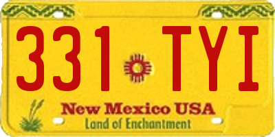 NM license plate 331TYI