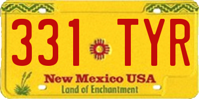 NM license plate 331TYR