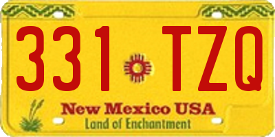 NM license plate 331TZQ