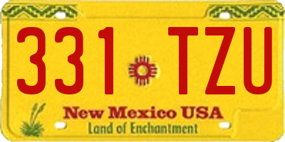 NM license plate 331TZU