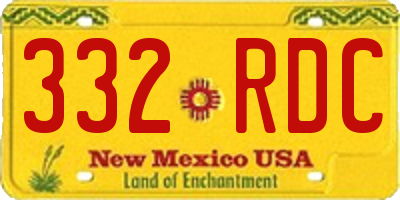 NM license plate 332RDC
