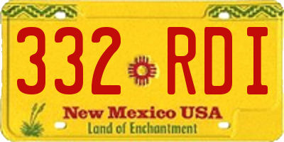 NM license plate 332RDI
