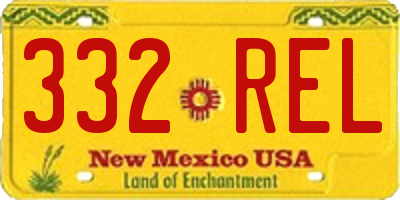 NM license plate 332REL