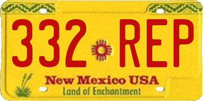 NM license plate 332REP
