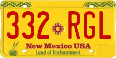 NM license plate 332RGL