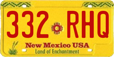 NM license plate 332RHQ