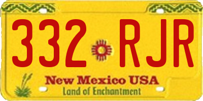NM license plate 332RJR