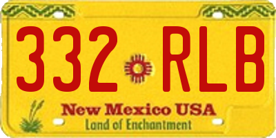 NM license plate 332RLB