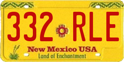 NM license plate 332RLE