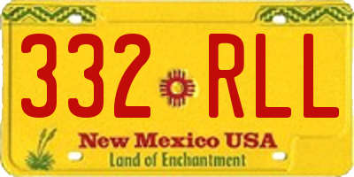 NM license plate 332RLL