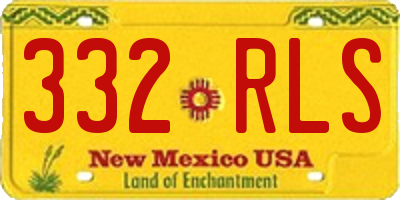 NM license plate 332RLS
