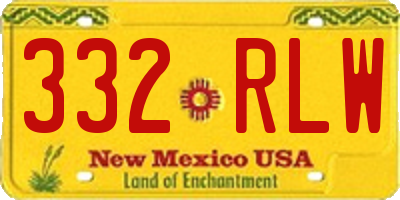 NM license plate 332RLW
