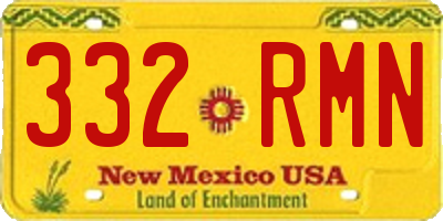 NM license plate 332RMN